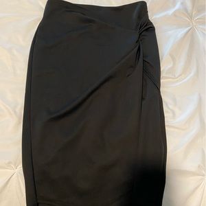 Kate Kasin black wrap pencil skirt, size small